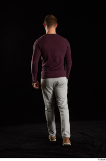 Anatoly  1 back view brown shoes dressed grey trousers…